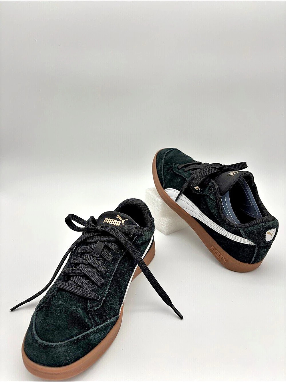 Puma Club II Era Suede Sneakers Women’s 9 Black Alpine SnowGum Color-way #794